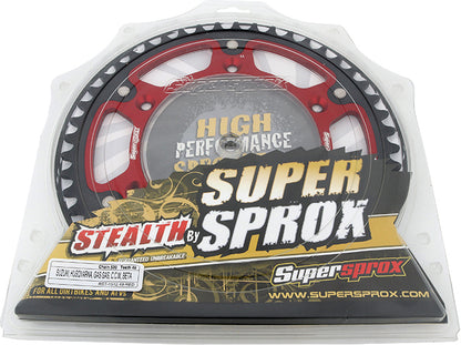 Rear Stealth Sprocket Alu/Stl 49t 520 Red Gas/She