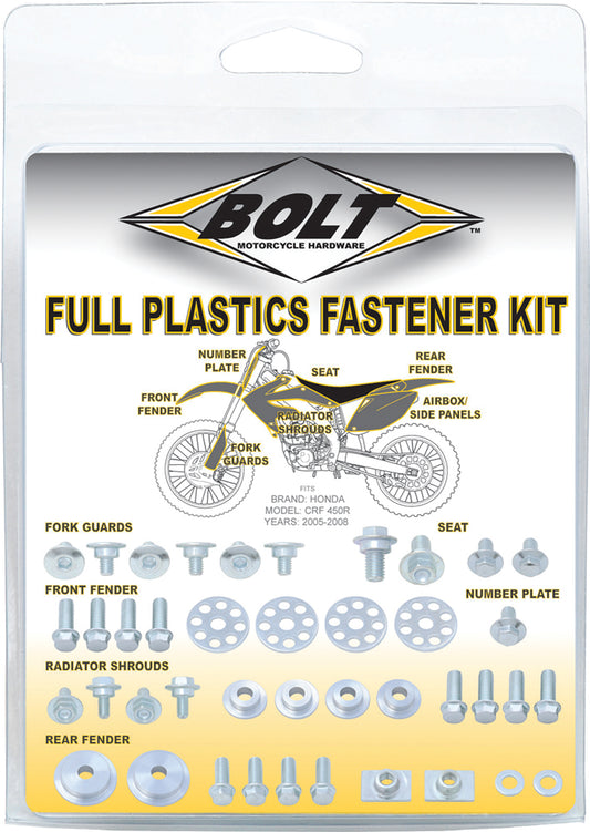 Full Plastic Fastener Kit Hon