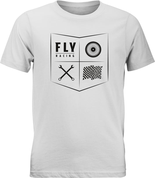 Youth Fly All Things Moto Tee White Yl