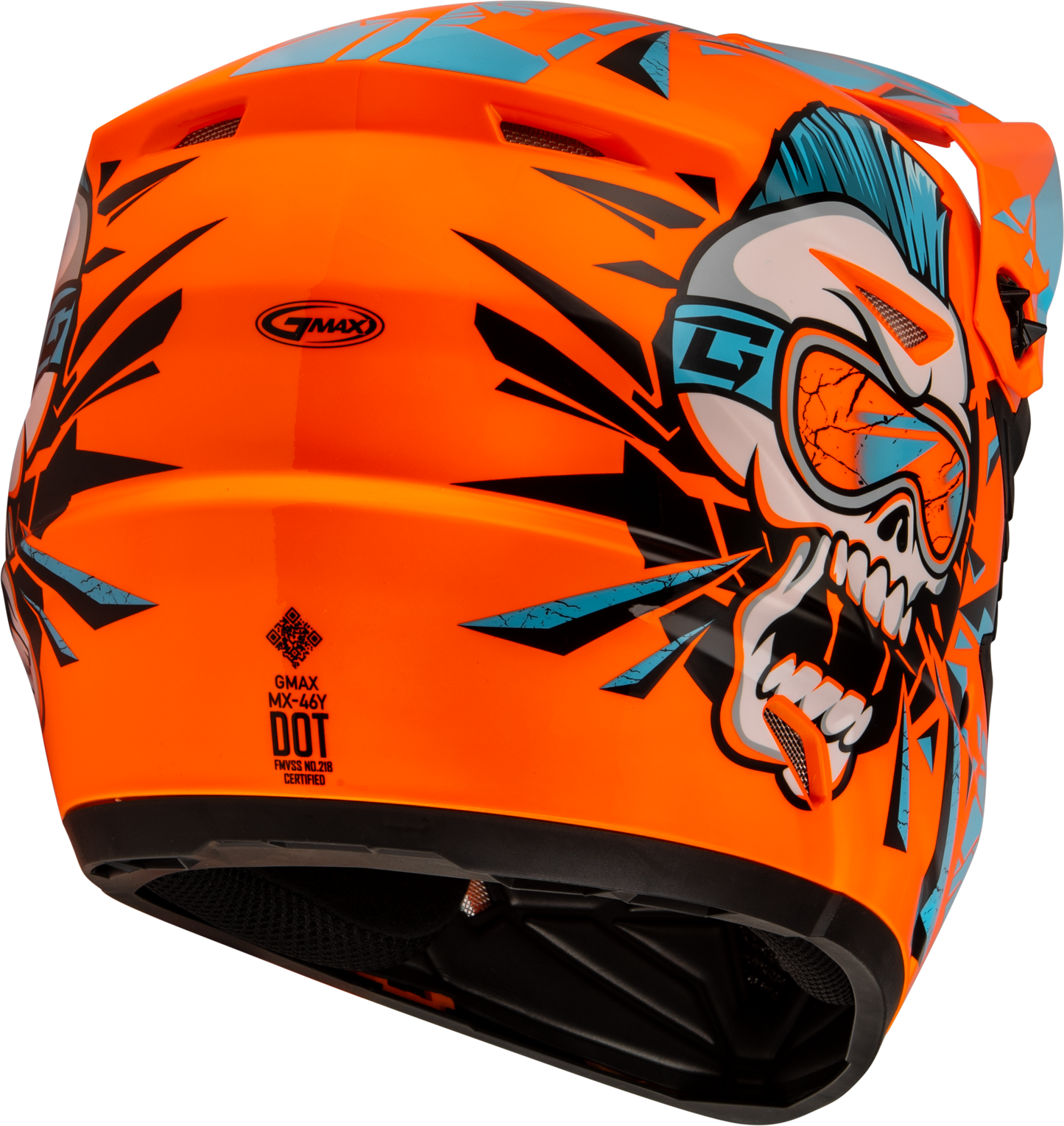 Youth Mx 46y Unstable Helmet Hi Vis Orange/Blue Yl
