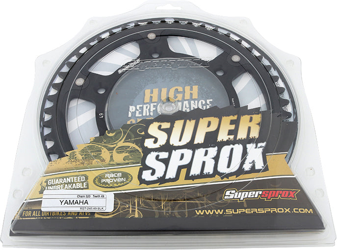 Rear Stealth Sprocket Alu/Stl 49t 520 Blk Yam