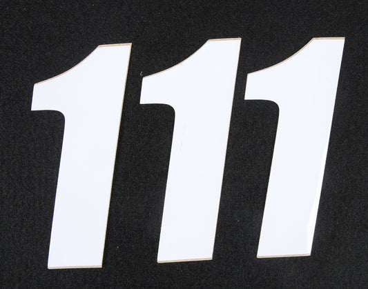 Number 1 White 4" 3/Pk