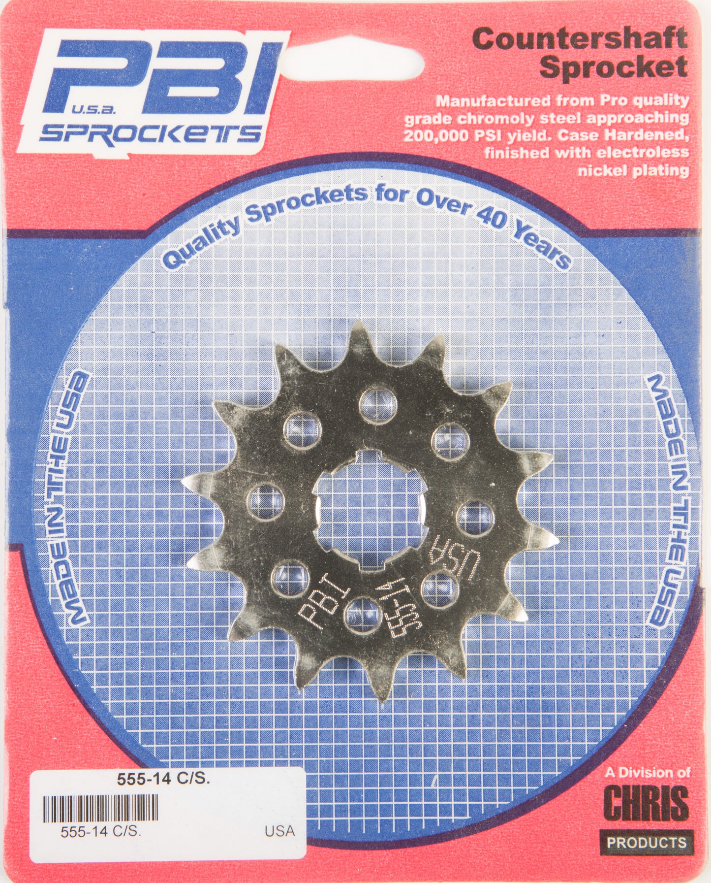 Front Cs Sprocket Steel 14t 520 Kaw/Suz/Yam