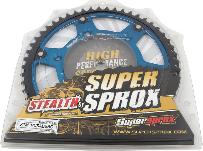 Rear Stealth Sprocket Alu/Stl 52t 520 Blu Hus/Husq/Ktm