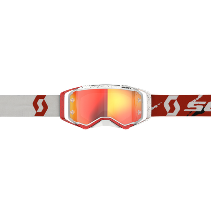 Prospect Goggle Red/White Orange Chrome Works Lens