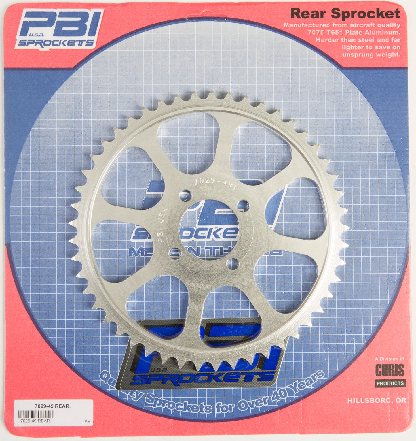 Rear Sprocket Aluminum 49t 428 Yam