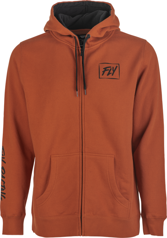 Fly Lite Zip Up Hoodie Rust Sm