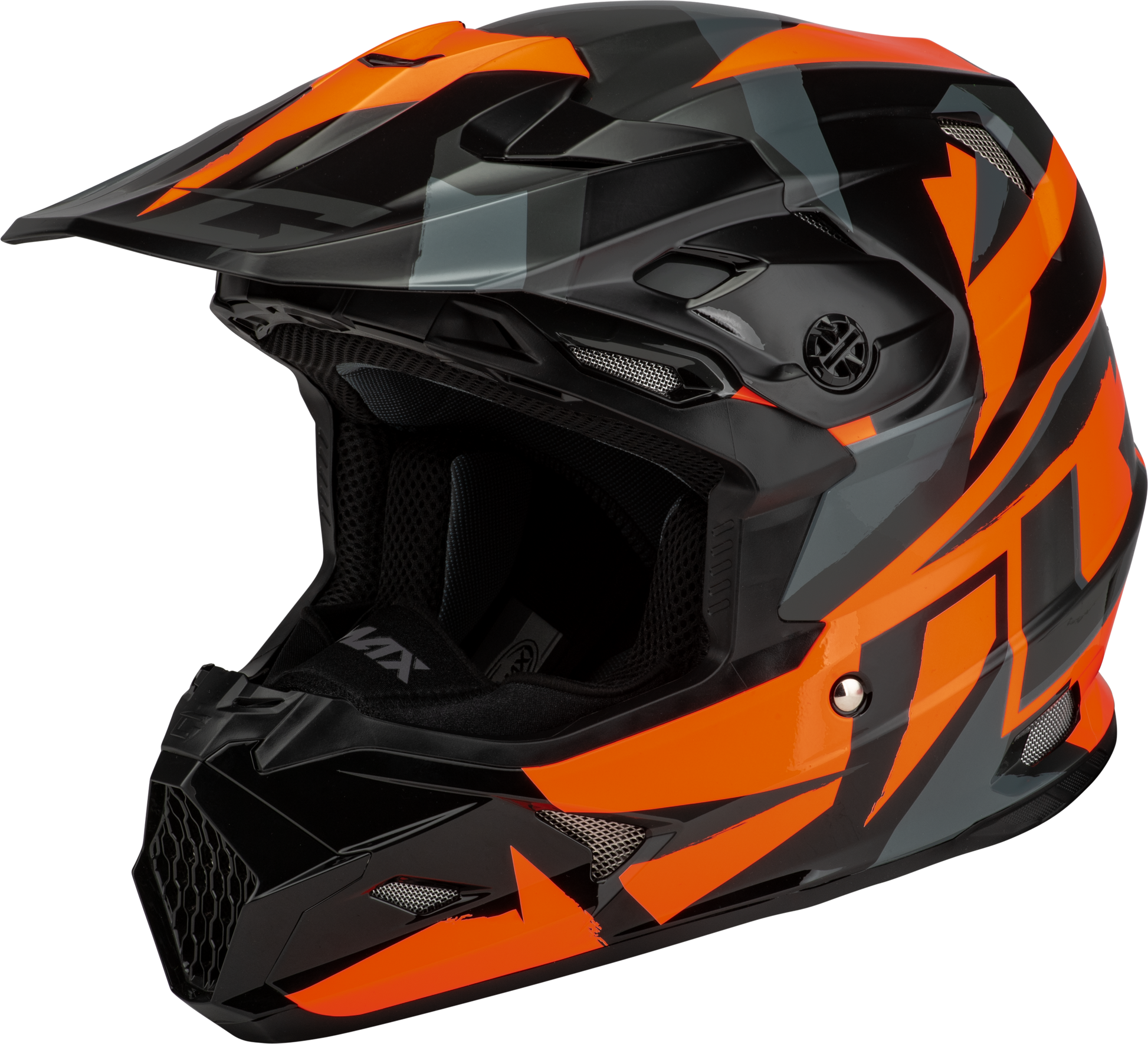Mx 96s Splinter Helmet Black/Orange Md