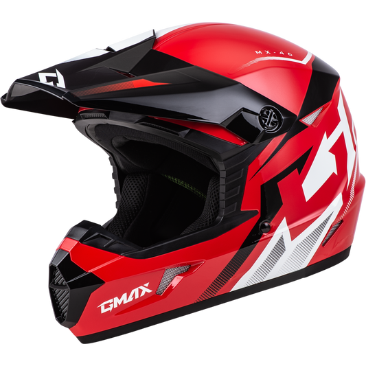 Mx 46 Compound Helmet Red/Black/White Ys