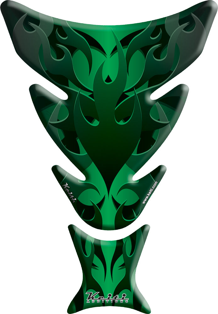Tank Pad Flames Green