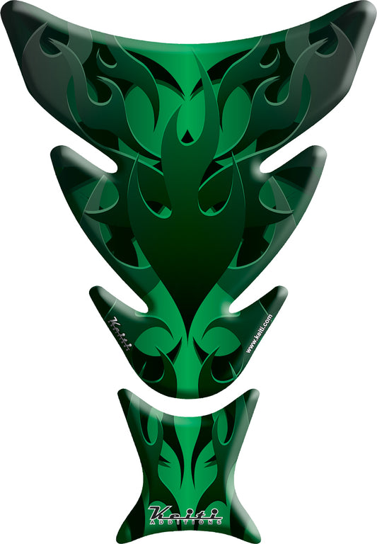Tank Pad Flames Green