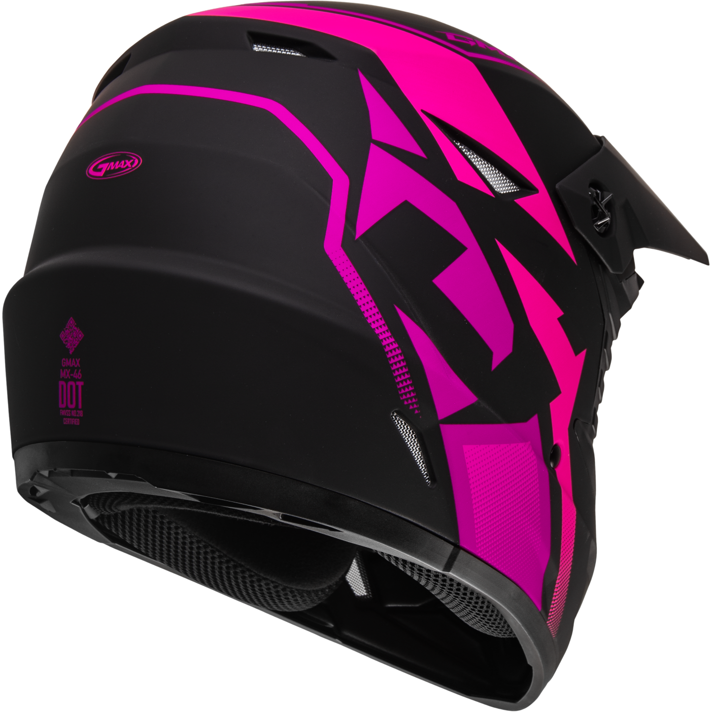 Mx 46 Compound Helmet Matte Black/Pink Ym