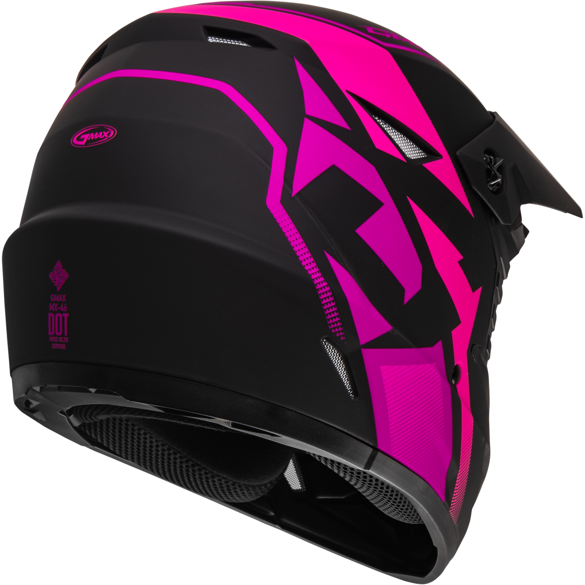 Mx 46 Compound Helmet Matte Black/Pink Ym