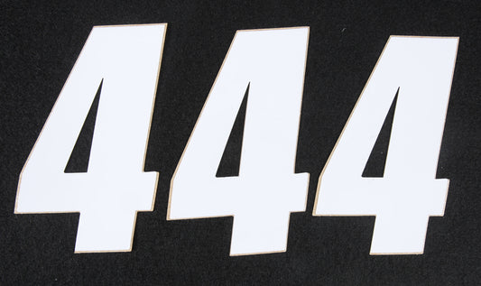 Number 4 White 4" 3/Pk