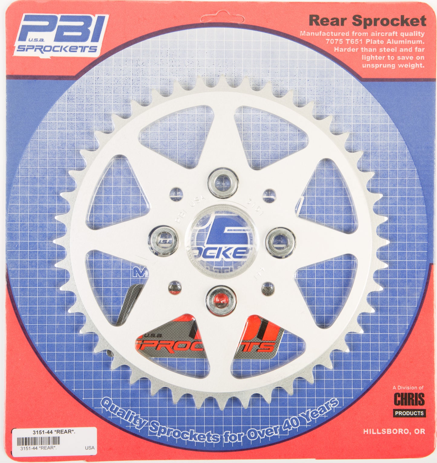 Rear Sprocket Aluminum 44t 520 Hon