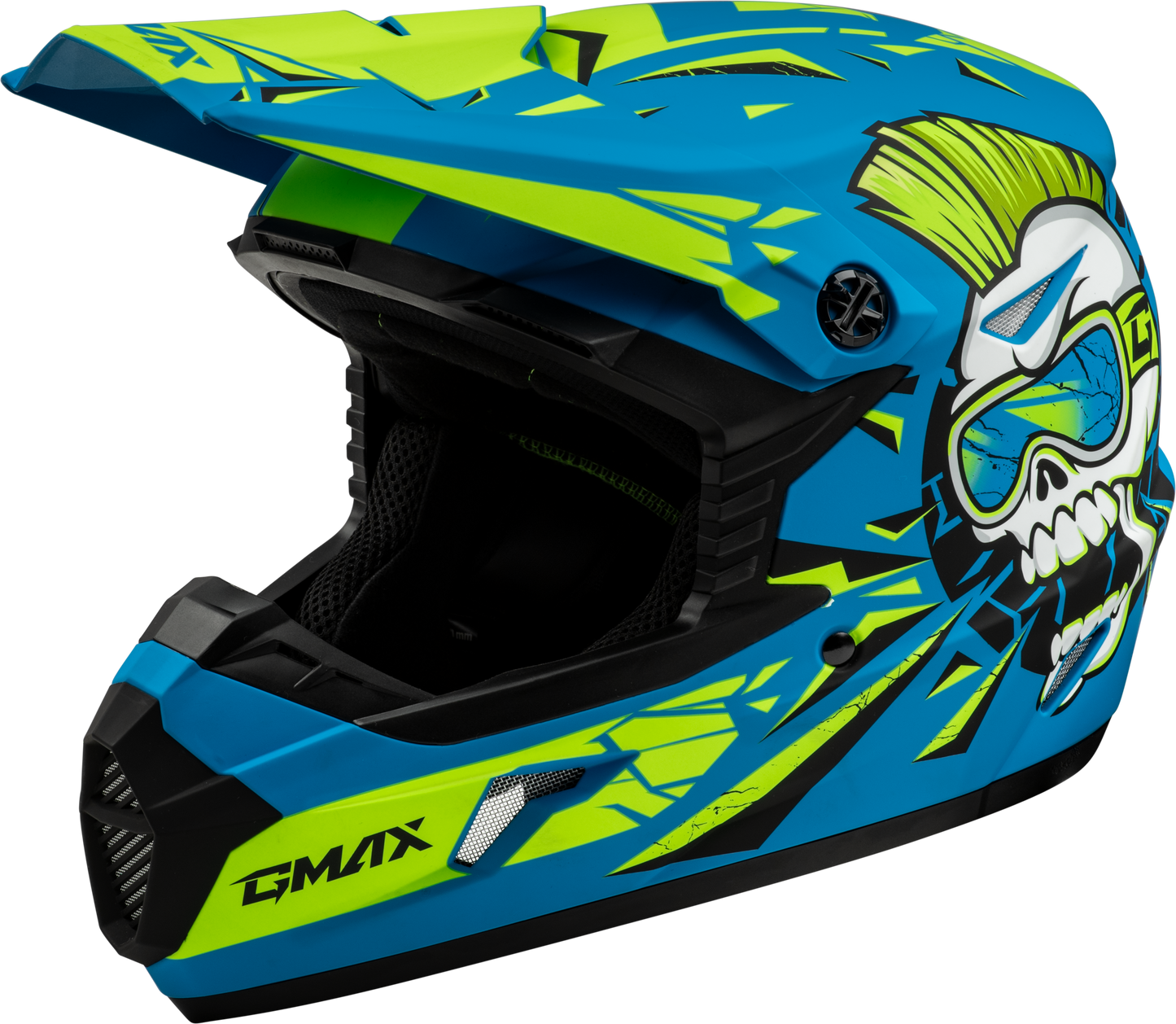 Youth Mx 46y Unstable Helmet Matte Blue/Green Ym