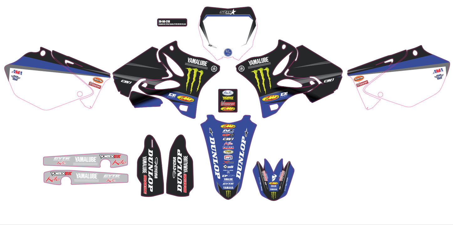 Complete Kit 19 Star Yam Yz 125/250 White Bg