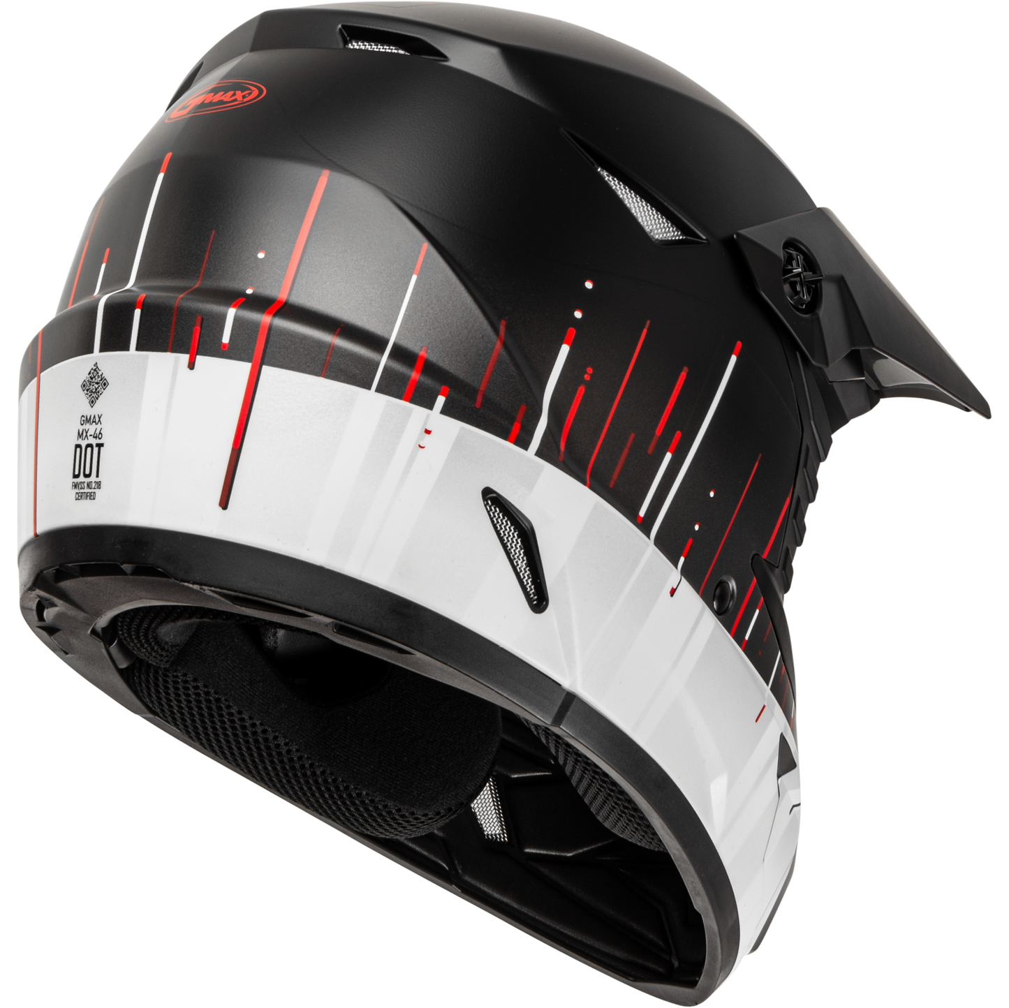 Youth Mx 46y Frequency Offroad Helmet Matte Black/White Ym