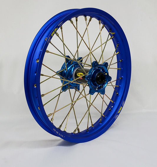 Wheel Rear 1.85x19 Blue Hub Blu Rim/Gld Spoke/Gld Nipple