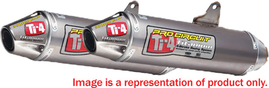 Ti 4 Dual Slip On Exhaust W/Mid Pipe