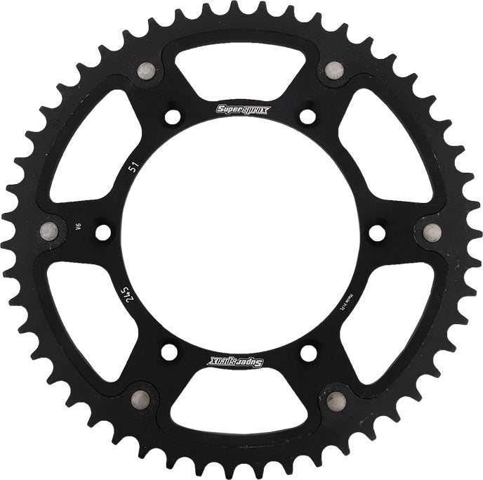 Rear Stealth Sprocket Alu/Stl 51t 520 Blk Yam