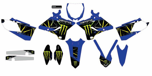 Cmplt Kit Monster Energy Slash White Bg