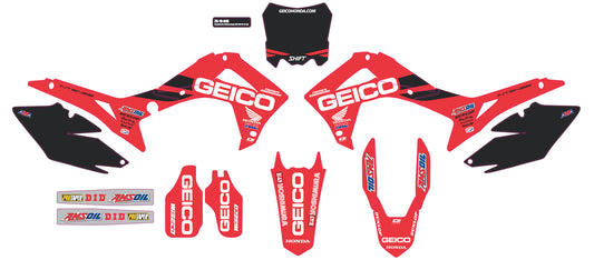 Complete Kit 19 Geico Honda Crf 250 Black Bg