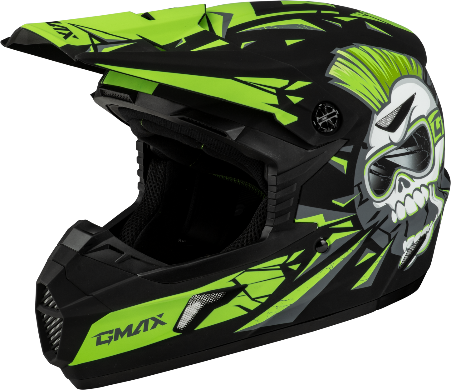 Youth Mx 46y Unstable Helmet Matte Black/Green Ym