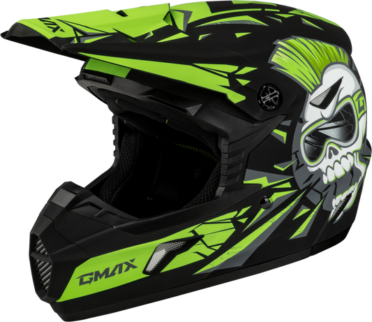 Youth Mx 46y Unstable Helmet Matte Black/Green Ym