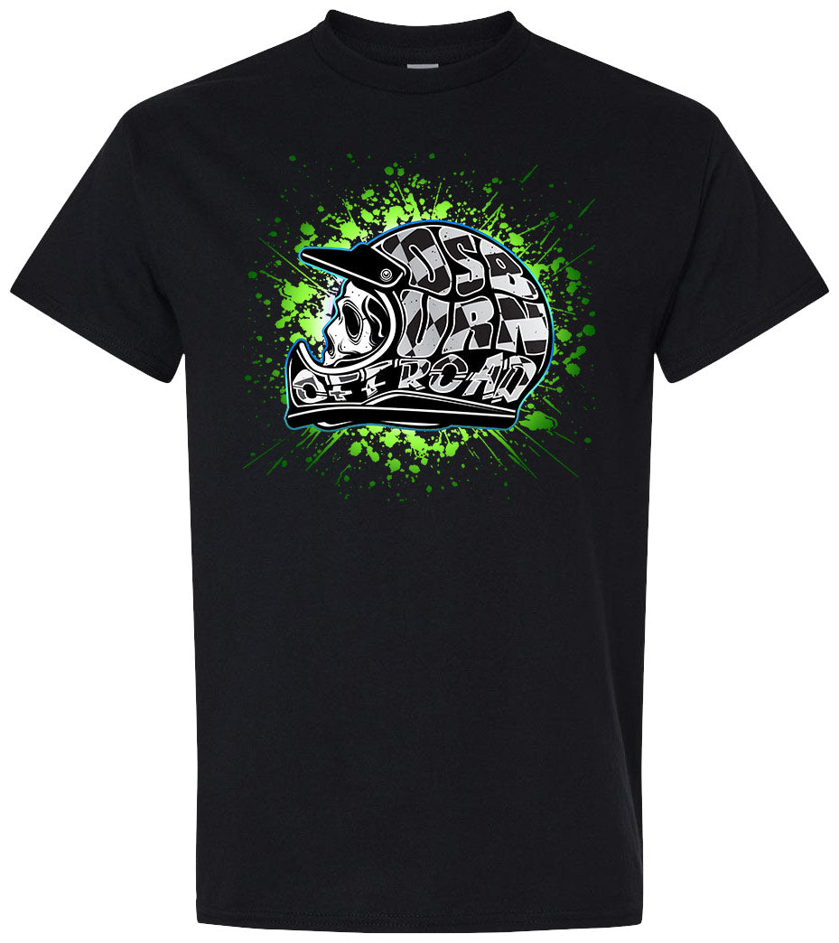 Osburn Offroad Name Helmet Green Tee