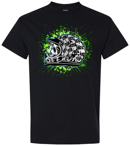 Osburn Offroad Name Helmet Green Tee