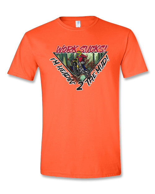 Worksucks Bike Tee Orange